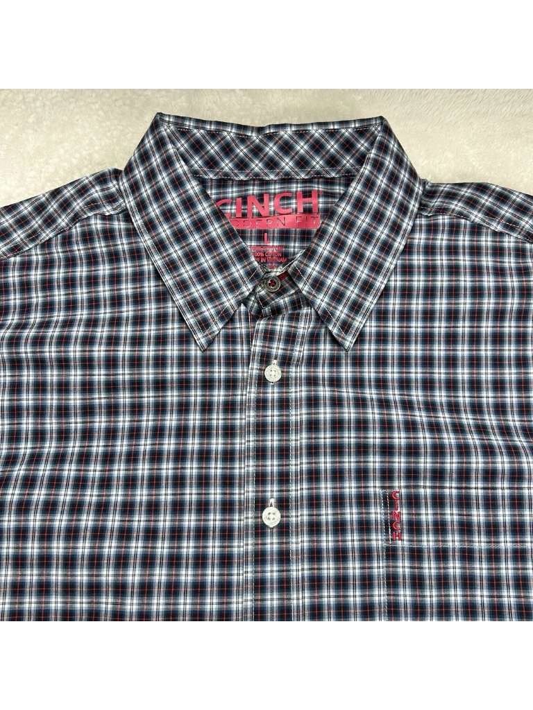 Cinch Modern Fit Plaid Shirt Button Down Men's Lg Long Sleeve Western Cowboy